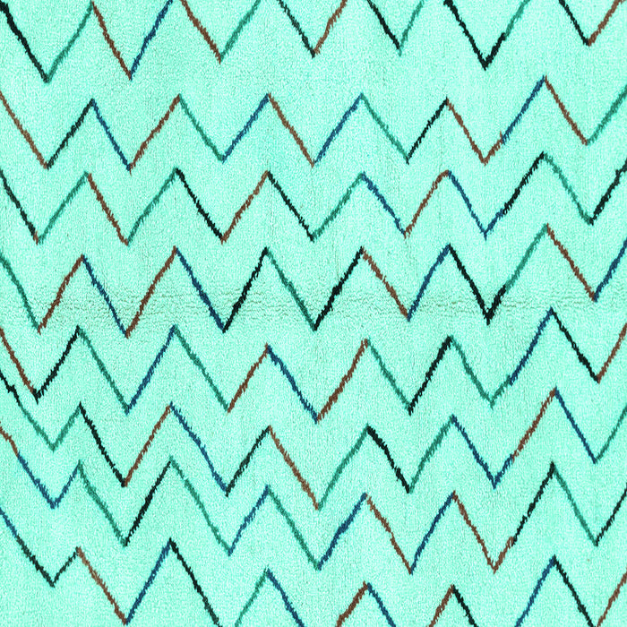 Square Machine Washable Solid Turquoise Modern Area Rugs, wshabs1802turq