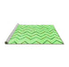 Sideview of Machine Washable Solid Green Modern Area Rugs, wshabs1802grn