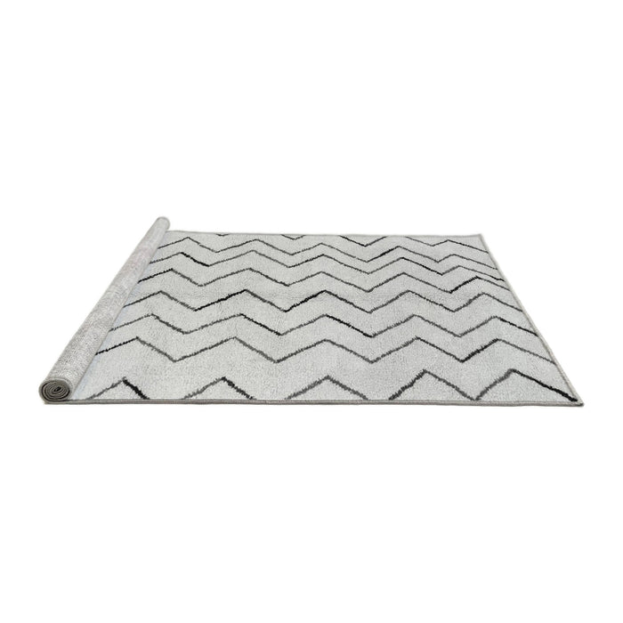 Sideview of Machine Washable Solid Gray Modern Rug, wshabs1802gry
