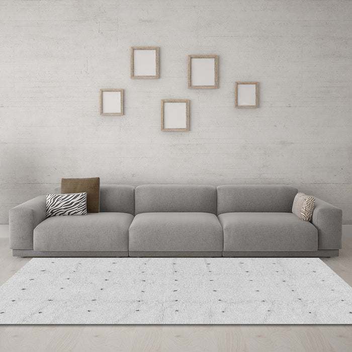 Machine Washable Solid Gray Modern Rug in a Living Room,, wshabs1803gry