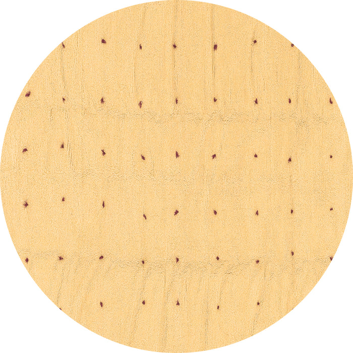 Round Machine Washable Solid Brown Modern Rug, wshabs1803brn