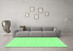 Machine Washable Solid Emerald Green Modern Area Rugs in a Living Room,, wshabs1803emgrn