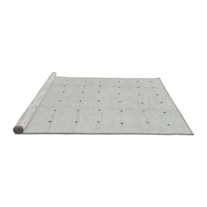 Sideview of Machine Washable Solid Gray Modern Rug, wshabs1803gry