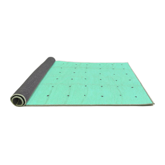 Sideview of Solid Turquoise Modern Rug, abs1803turq