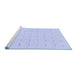 Sideview of Machine Washable Solid Blue Modern Rug, wshabs1803blu