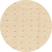 Round Machine Washable Abstract Khaki Gold Rug, wshabs1803