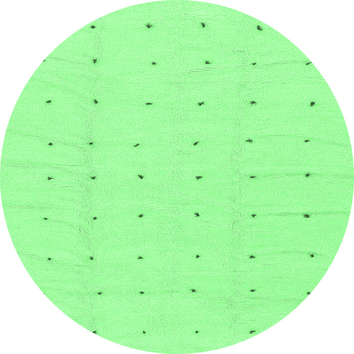 Round Solid Emerald Green Modern Rug, abs1803emgrn