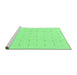 Sideview of Machine Washable Solid Emerald Green Modern Area Rugs, wshabs1803emgrn