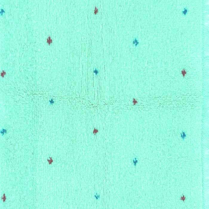Square Solid Turquoise Modern Rug, abs1804turq