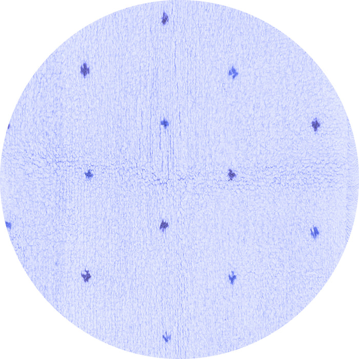 Round Solid Blue Modern Rug, abs1804blu