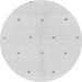 Round Machine Washable Solid Gray Modern Rug, wshabs1804gry