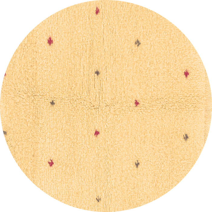 Round Solid Brown Modern Rug, abs1804brn