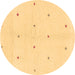 Round Solid Brown Modern Rug, abs1804brn