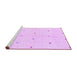 Sideview of Machine Washable Solid Purple Modern Area Rugs, wshabs1804pur