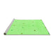 Sideview of Machine Washable Solid Green Modern Area Rugs, wshabs1804grn