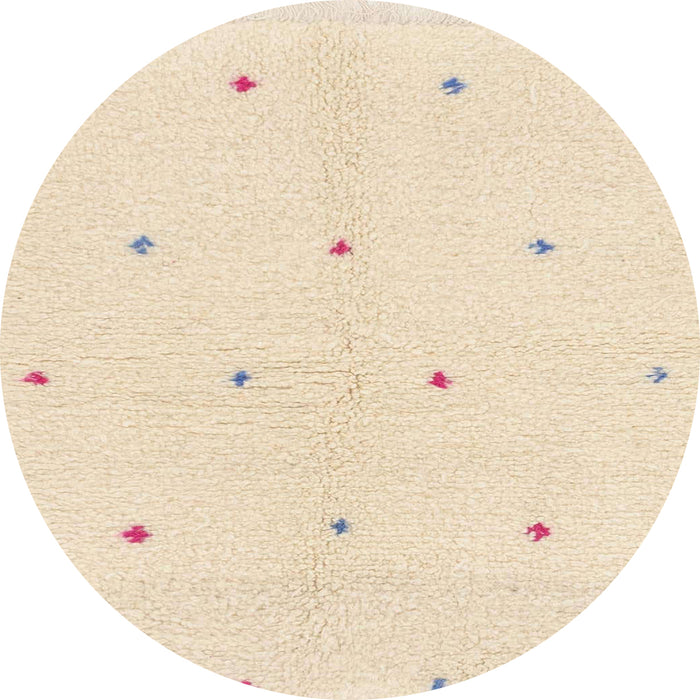 Round Abstract Pastel Orange Solid Rug, abs1804