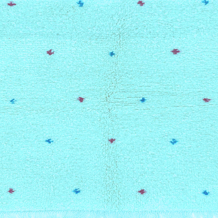 Square Machine Washable Solid Light Blue Modern Rug, wshabs1804lblu