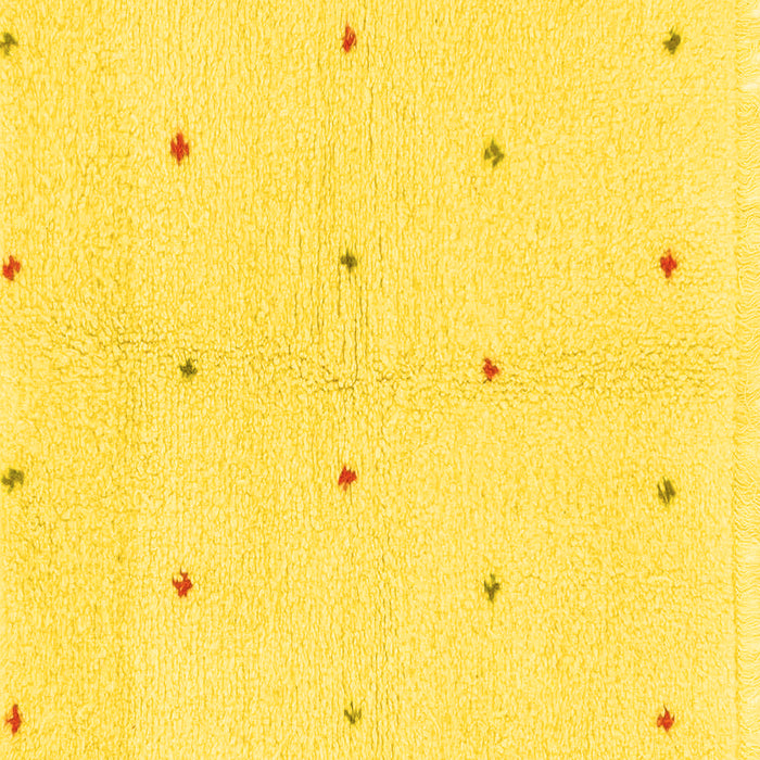 Square Solid Yellow Modern Rug, abs1804yw