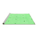 Sideview of Machine Washable Solid Emerald Green Modern Area Rugs, wshabs1804emgrn