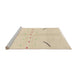 Sideview of Machine Washable Abstract Gold Rug, wshabs1805