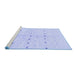 Sideview of Machine Washable Solid Blue Modern Rug, wshabs1805blu