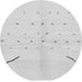 Round Solid Gray Modern Rug, abs1805gry