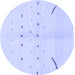 Round Solid Blue Modern Rug, abs1805blu