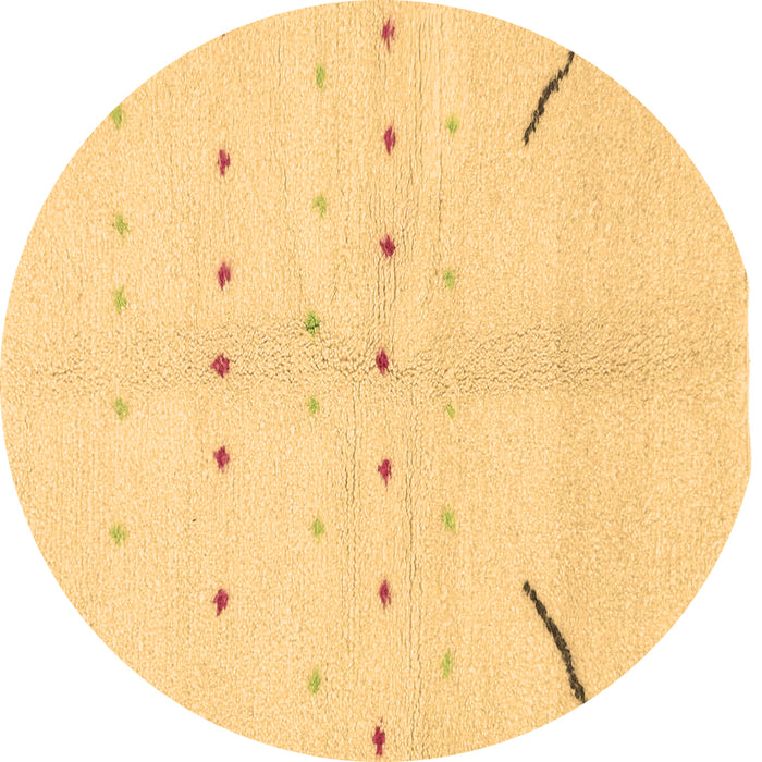 Round Solid Brown Modern Rug, abs1805brn