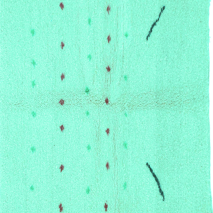 Square Machine Washable Solid Turquoise Modern Area Rugs, wshabs1805turq