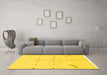 Machine Washable Solid Yellow Modern Rug in a Living Room, wshabs1805yw