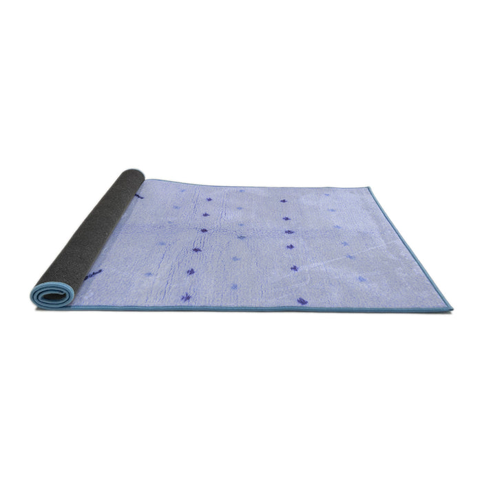 Sideview of Solid Blue Modern Rug, abs1805blu