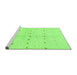 Sideview of Machine Washable Solid Green Modern Area Rugs, wshabs1805grn