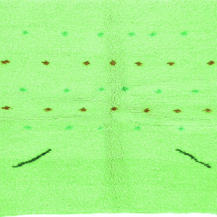 Square Machine Washable Solid Green Modern Area Rugs, wshabs1805grn