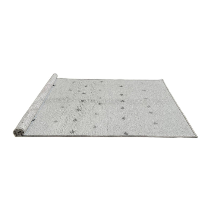 Sideview of Machine Washable Solid Gray Modern Rug, wshabs1805gry