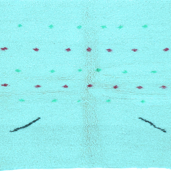 Square Machine Washable Solid Light Blue Modern Rug, wshabs1805lblu