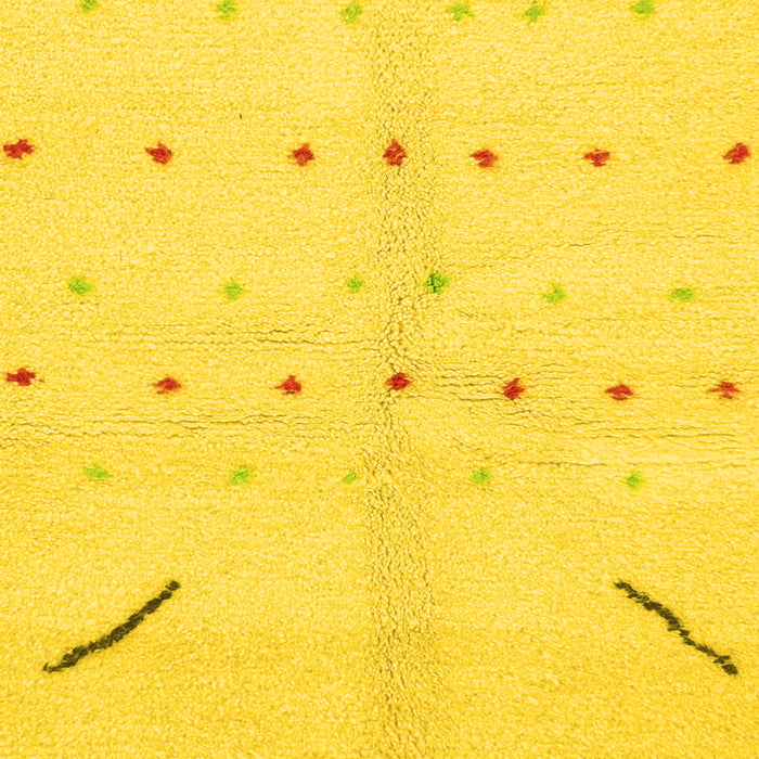 Machine Washable Solid Yellow Modern Rug, wshabs1805yw