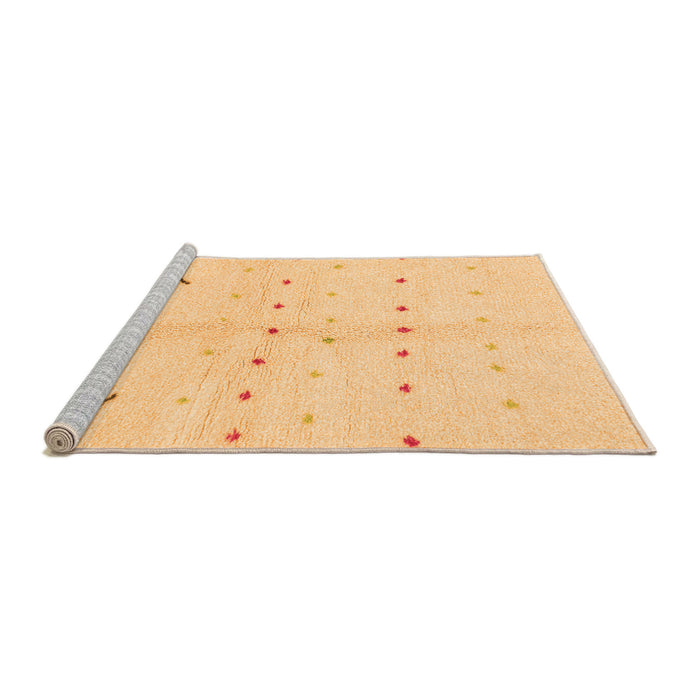 Sideview of Machine Washable Solid Orange Modern Area Rugs, wshabs1805org