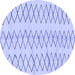 Round Machine Washable Solid Blue Modern Rug, wshabs1806blu