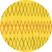 Round Solid Yellow Modern Rug, abs1806yw