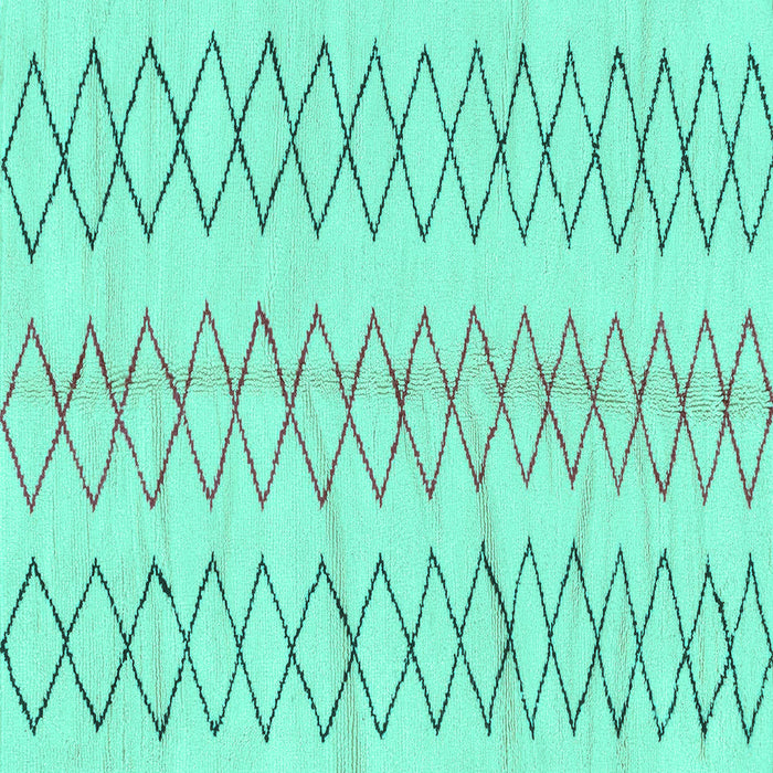 Square Solid Turquoise Modern Rug, abs1806turq