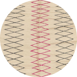 Round Abstract Brown Solid Rug, abs1806