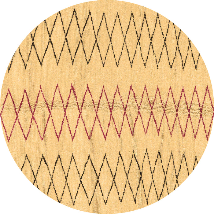 Round Solid Brown Modern Rug, abs1806brn