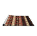 Sideview of Machine Washable Abstract Red Rug, wshabs1807