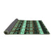 Sideview of Abstract Turquoise Modern Rug, abs1807turq