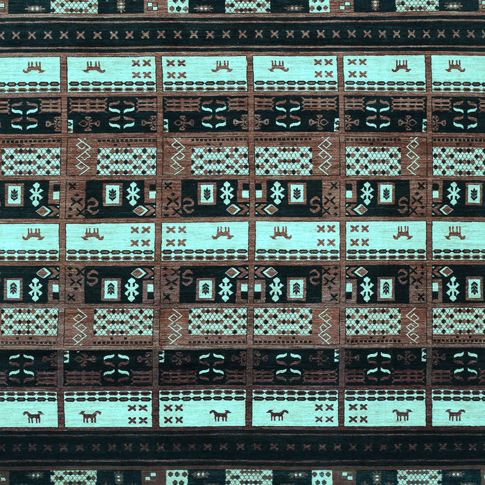 Square Machine Washable Abstract Light Blue Modern Rug, wshabs1807lblu