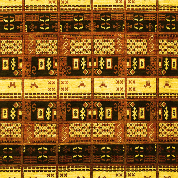 Abstract Yellow Modern Rug, abs1807yw