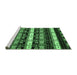 Sideview of Machine Washable Abstract Emerald Green Modern Area Rugs, wshabs1807emgrn