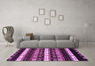 Machine Washable Abstract Purple Modern Area Rugs in a Living Room, wshabs1807pur