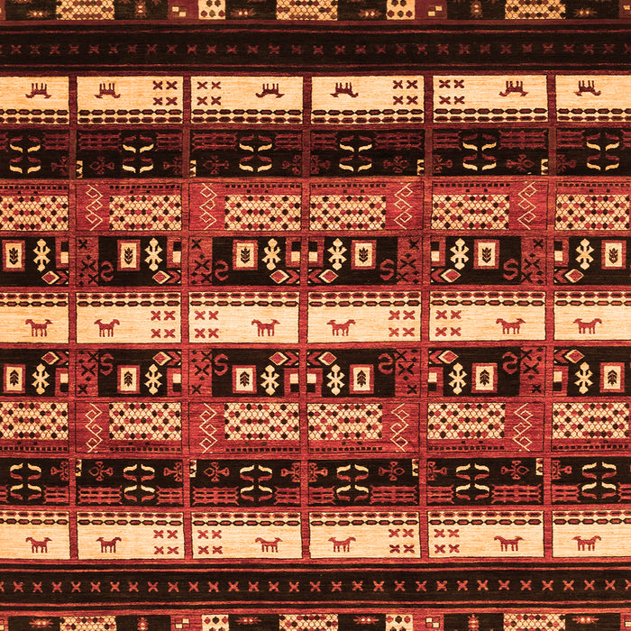 Square Abstract Orange Modern Rug, abs1807org