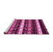 Sideview of Machine Washable Abstract Pink Modern Rug, wshabs1807pnk